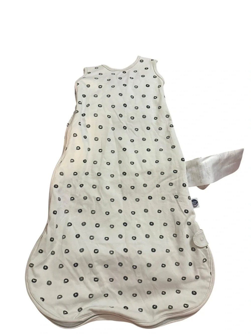 Nested bean Cream Baby Sleep Sack with Dot Pattern